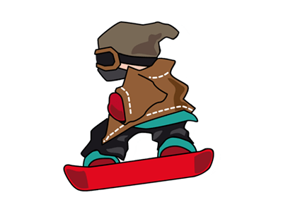 snowboard mascot